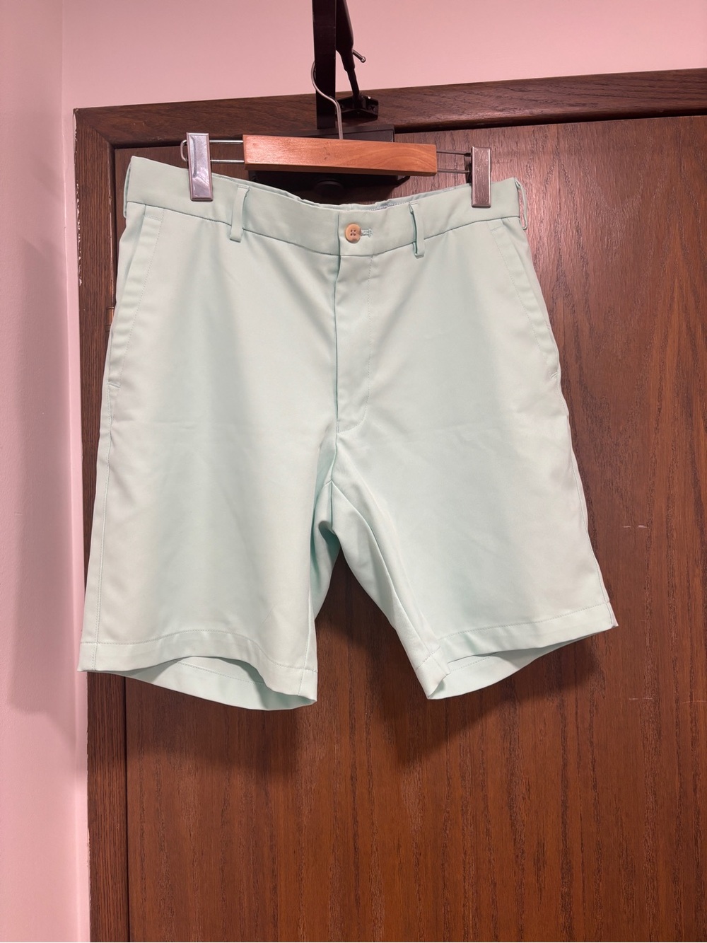 Peter Millar Blue Flat-Front Chino Shorts